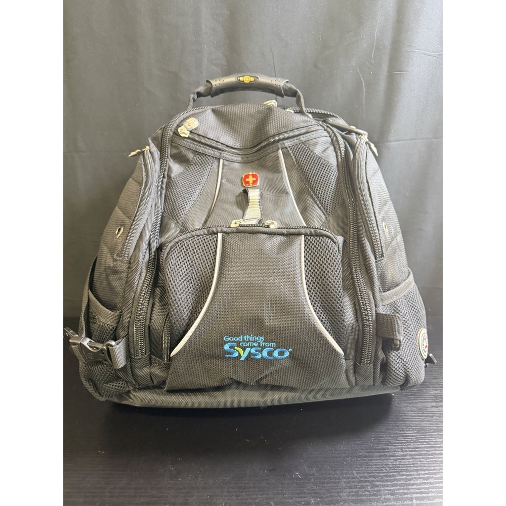 Wenger SwissGear WTRA18-BH-3106 Laptop Backpack Black Sysco Embroidered Bag